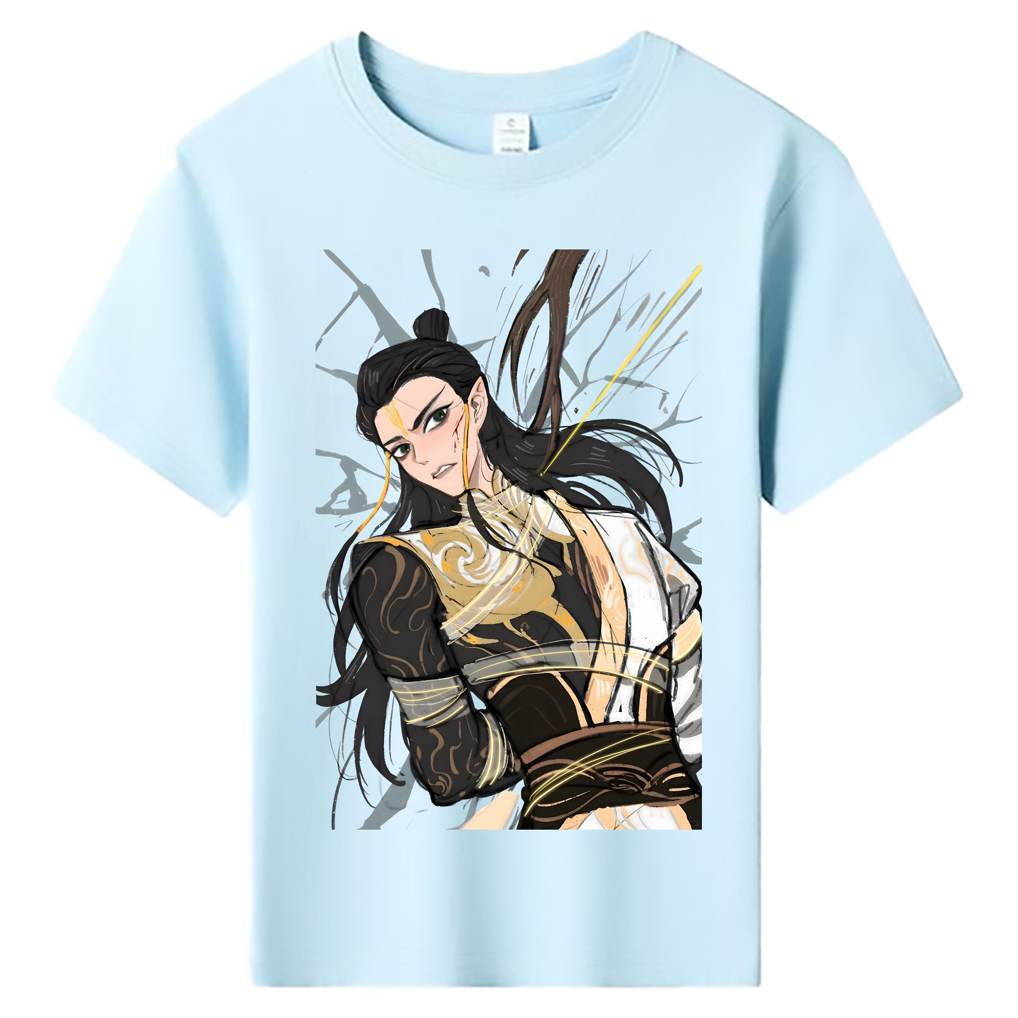 （画像用） Ne Zha 2 ナタ 魔童の大暴れ 綿100％キッズTシャツ（フロントプリント）